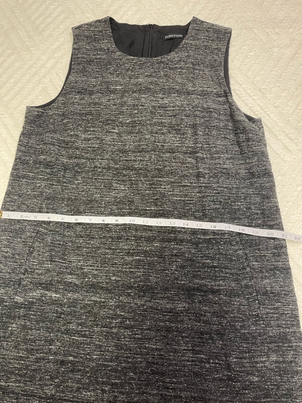 Eileen Fisher Gray Sleeveless Dress - Picture 11 of 12
